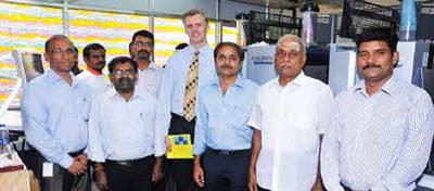 (Third from Right): Vishwa Kumar of Rajams Digital and Klaus Nielsen, Managing Director of Heidelberg India with Heidelberg team.